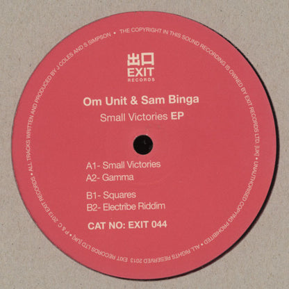 Om Unit & Sam Binga : Small Victories EP (12", EP, Ltd, Cle)