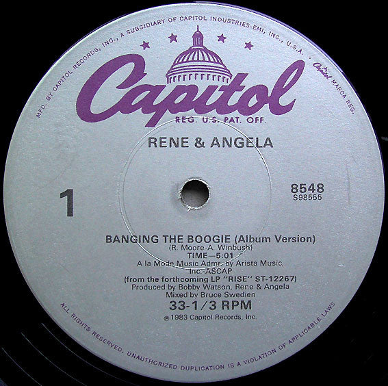 René & Angela : Banging The Boogie (12")