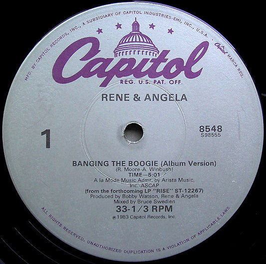 René & Angela : Banging The Boogie (12")