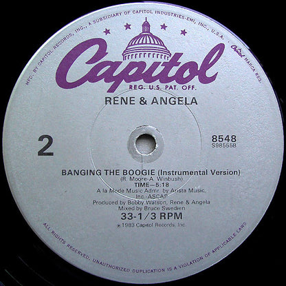 René & Angela : Banging The Boogie (12")