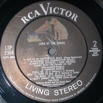 Lena Horne : Lena At The Sands (LP, Album)