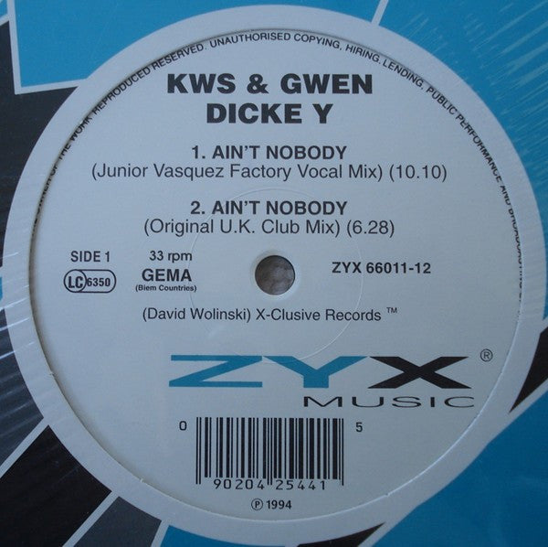 KWS* & Gwen Dickey : Ain't Nobody (12")