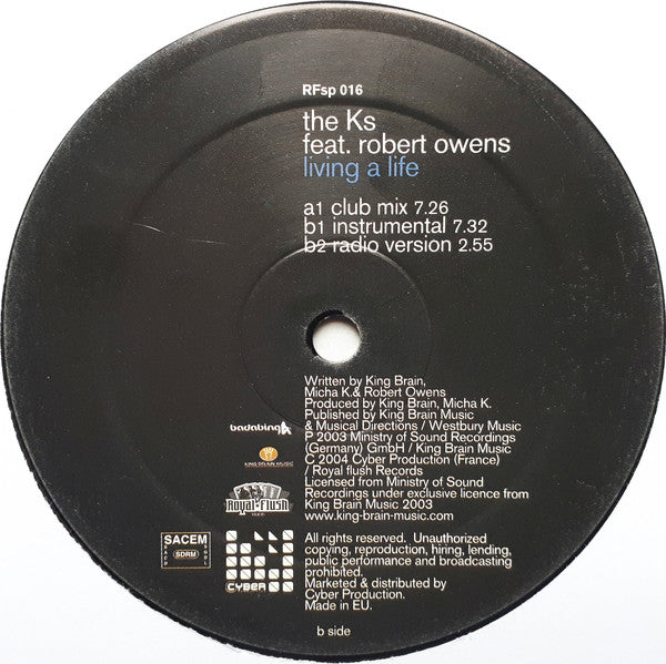 The Ks Feat. Robert Owens : Living A Life (12")