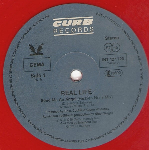 Real Life : Send Me An Angel (88 Version) (12", Maxi, Red)