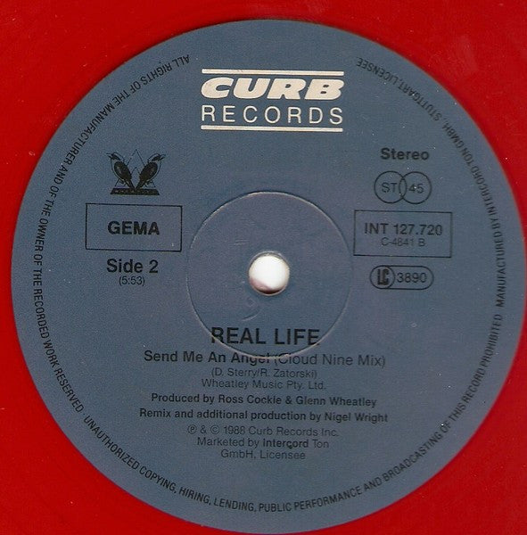 Real Life : Send Me An Angel (88 Version) (12", Maxi, Red)