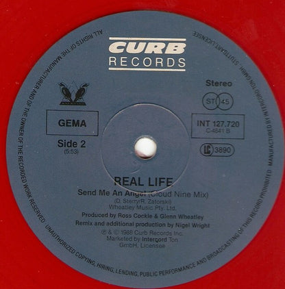 Real Life : Send Me An Angel (88 Version) (12", Maxi, Red)