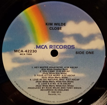 Kim Wilde : Close (LP, Album, Glo)