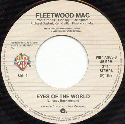 Fleetwood Mac : Hold Me (7", Single)