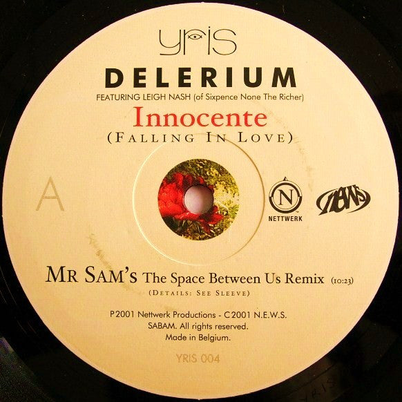 Delerium Featuring Leig Nash* : Innocente (Falling In Love) (Mr Sam / Lost Witness Mixes) (12", Single)