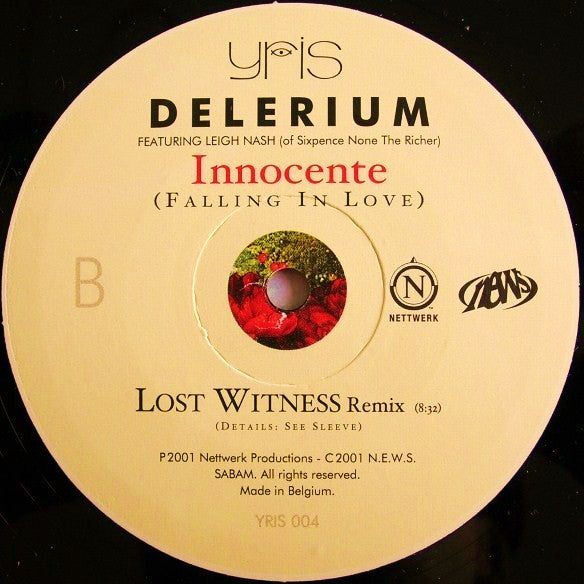 Delerium Featuring Leig Nash* : Innocente (Falling In Love) (Mr Sam / Lost Witness Mixes) (12", Single)