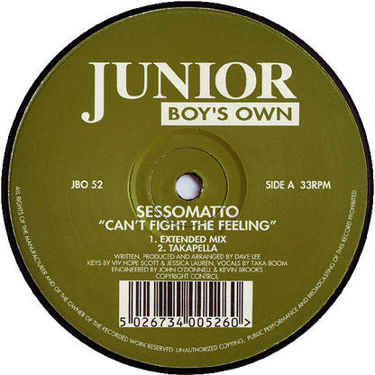 Sessomatto : Can't Fight The Feeling (12")