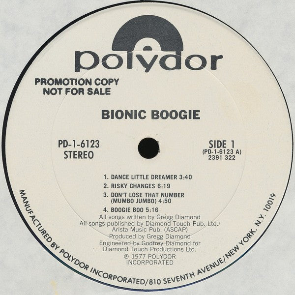 Bionic Boogie : Bionic Boogie (LP, Album, Promo)