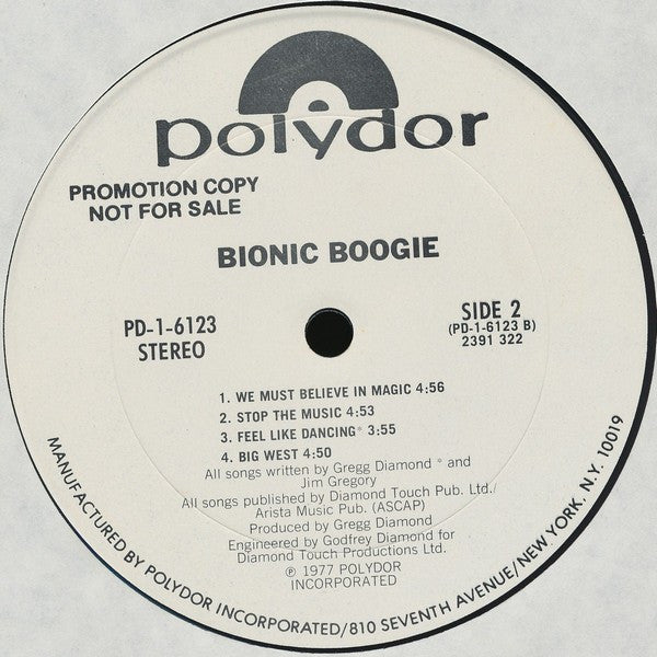 Bionic Boogie : Bionic Boogie (LP, Album, Promo)
