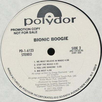 Bionic Boogie : Bionic Boogie (LP, Album, Promo)