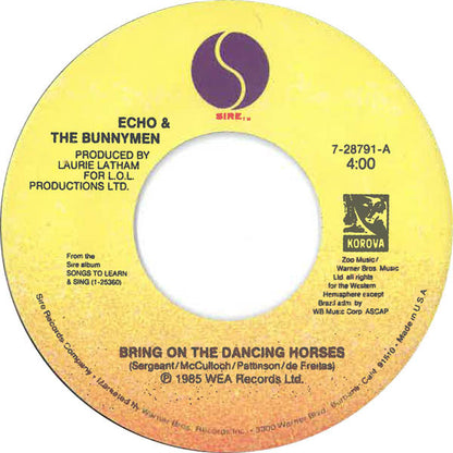 Echo & The Bunnymen : Bring On The Dancing Horses (7", Single)