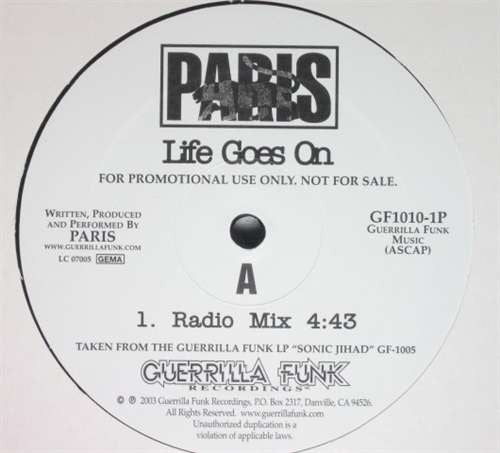 Paris (2) : Life Goes On (12", Promo)