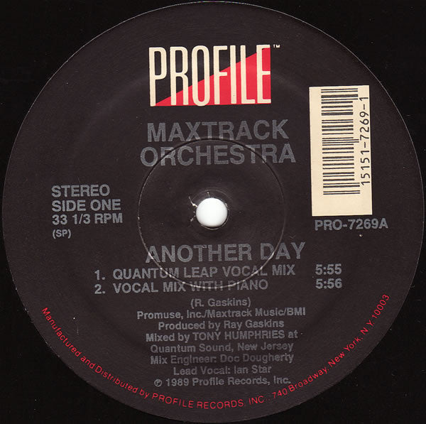 Maxtrack Orchestra : Another Day (12")