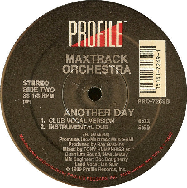 Maxtrack Orchestra : Another Day (12")