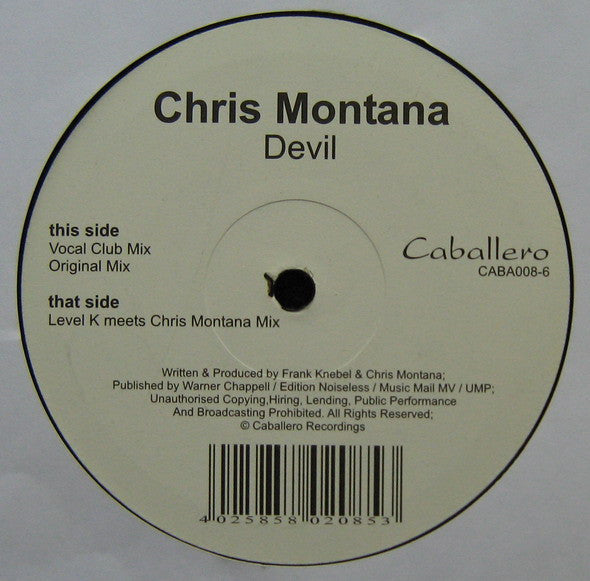 Chris Montana : Devil (12")