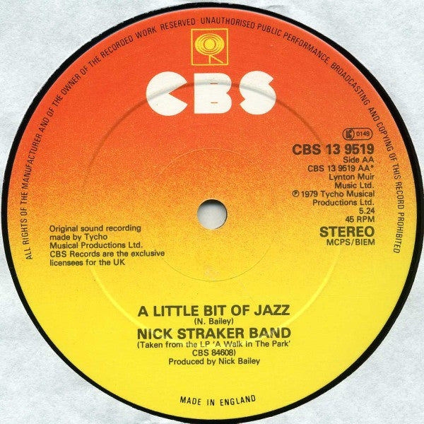 Nick Straker Band : The Last Goodbye / A Little Bit Of Jazz (12", Single)