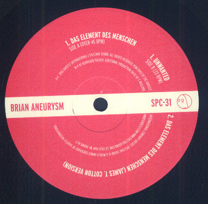 Brian Aneurysm : Das Element Des Menschen (12")