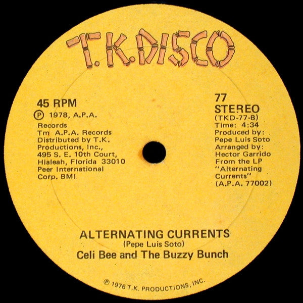 Celi Bee & The Buzzy Bunch : Macho (A Real, Real, One) / Alternating Currents (12")