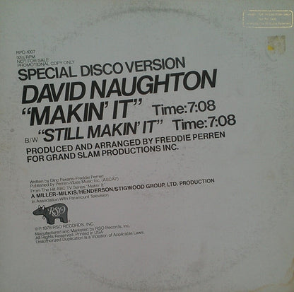 David Naughton : Makin' It (12", Promo)