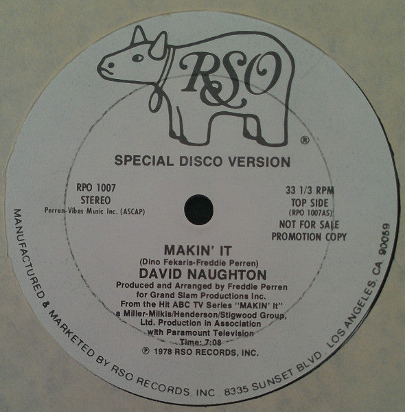 David Naughton : Makin' It (12", Promo)
