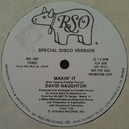 David Naughton : Makin' It (12", Promo)