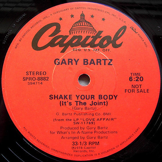 Charles Jackson* / Gary Bartz : Ooh Child / Shake Your Body (It's The Joint) (12", Promo)