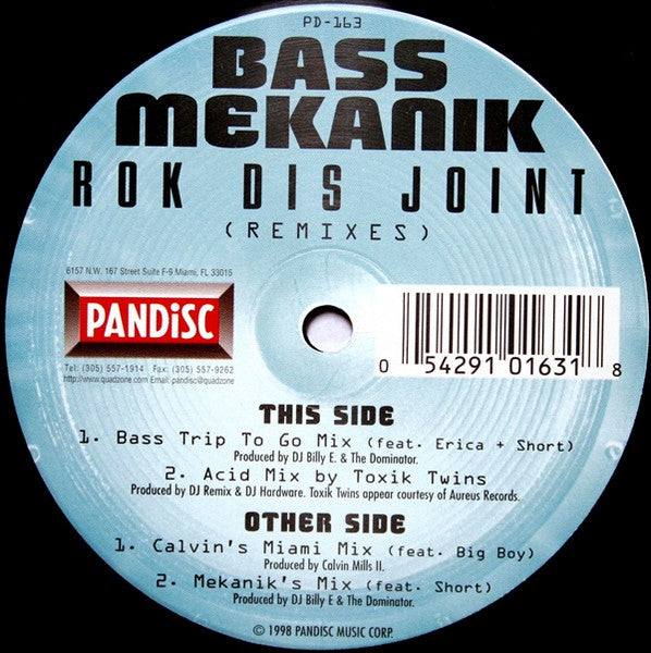 Bass Mekanik : Rok Dis Joint (The Remixes) (12")