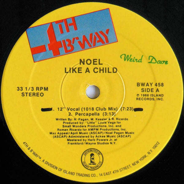 Noel : Like A Child (12")