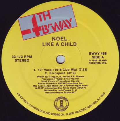 Noel : Like A Child (12")