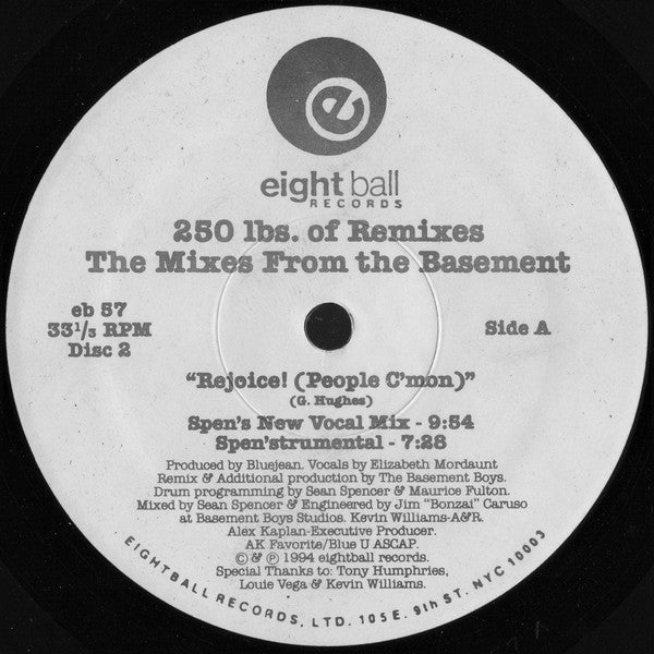 250 Lbs. Of Blue : 250 Lbs. Of Remixes (The Mixes From The Basement) (2x12")