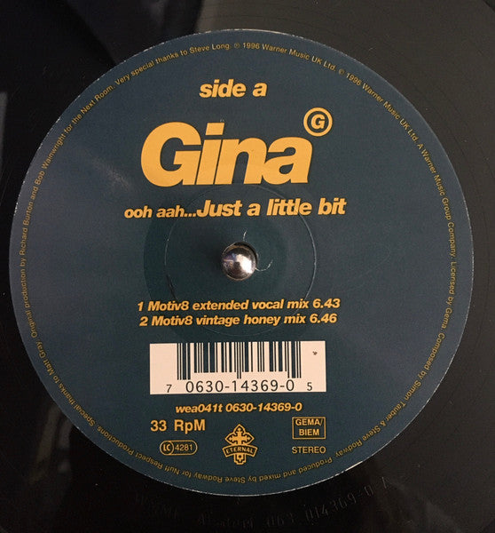 Gina G : Ooh Aah... Just A Little Bit (12", Single)