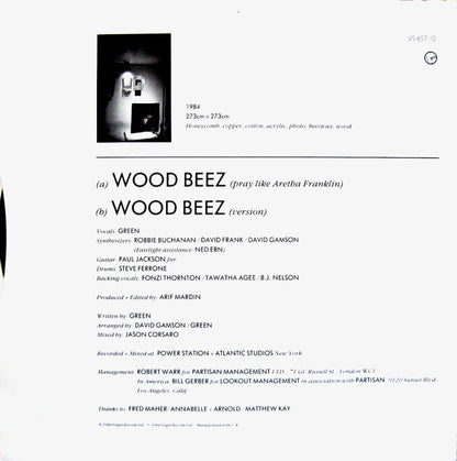 Scritti Politti : Wood Beez (Pray Like Aretha Franklin) (12", Single)