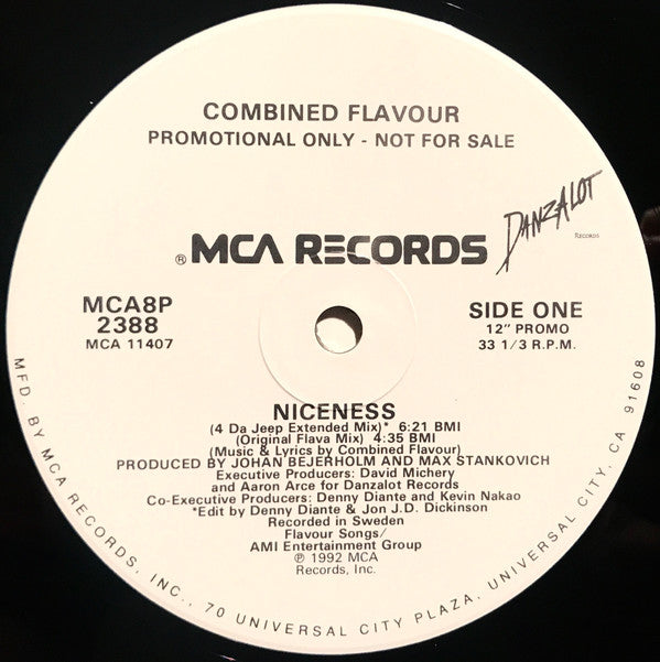 Combined Flavour : Niceness (12", Single, Promo)