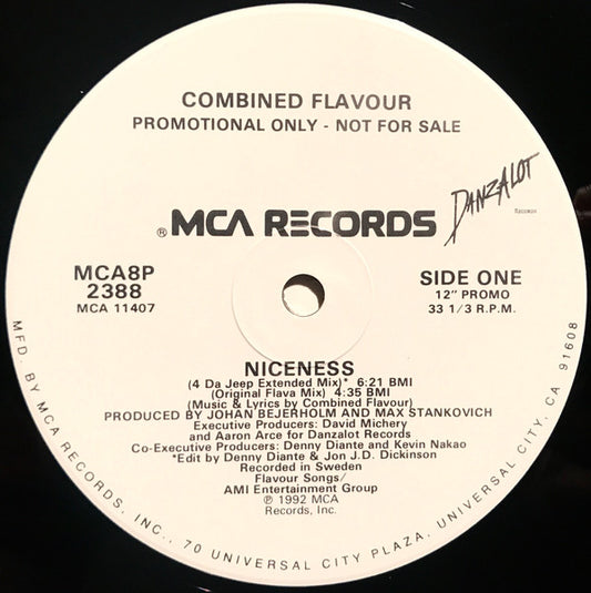 Combined Flavour : Niceness (12", Single, Promo)