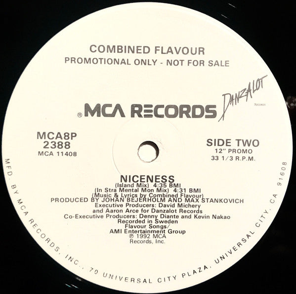 Combined Flavour : Niceness (12", Single, Promo)