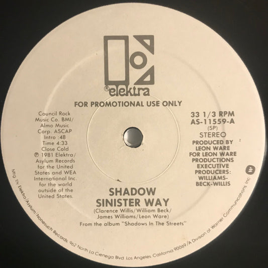 Shadow (21) : Sinister Way (12", Mono, Promo)