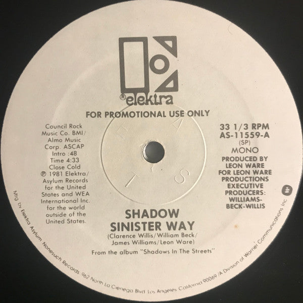 Shadow (21) : Sinister Way (12", Mono, Promo)