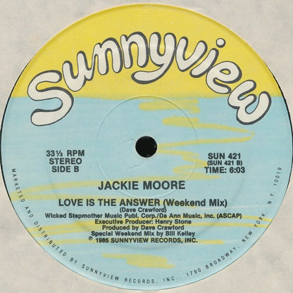 Jackie Moore : Love Is The Answer (12")