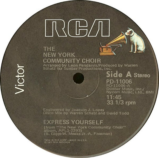 The New York Community Choir : Express Yourself / Have A Good Time (12")