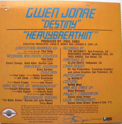 Gwen Jonae : Destiny (12")