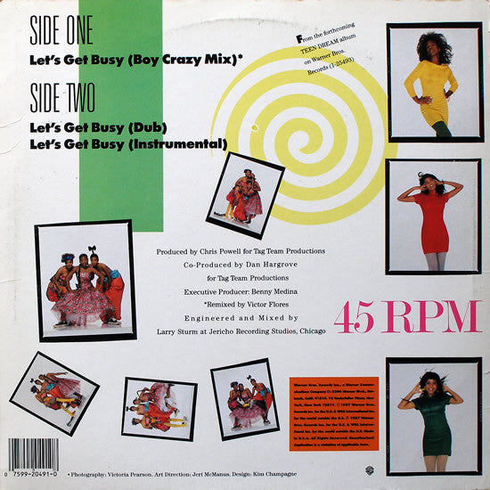 Teen Dream With Matt Seward : Let's Get Busy (12", Maxi)