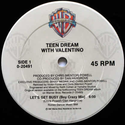 Teen Dream With Matt Seward : Let's Get Busy (12", Maxi)