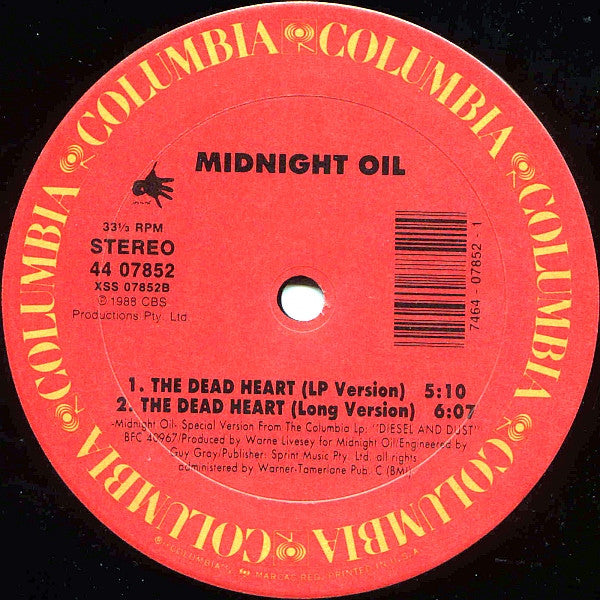 Midnight Oil : Beds Are Burning / The Dead Heart (12")