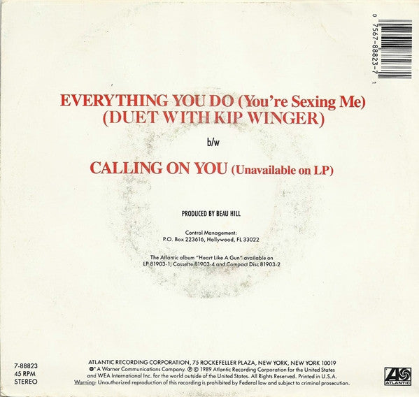 Fiona (4) With Kip Winger : Everything You Do (You're Sexing Me) (7")