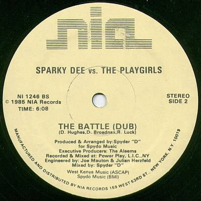 Sparky D vs. The Playgirls : The Battle (12")