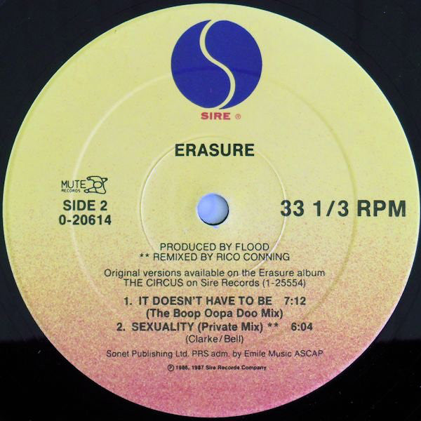Erasure : Sometimes (12", Maxi, All)